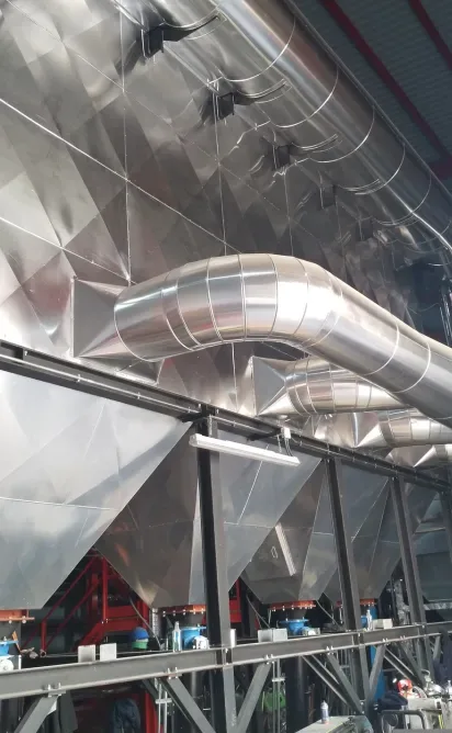 Boiler flue-gas filtration